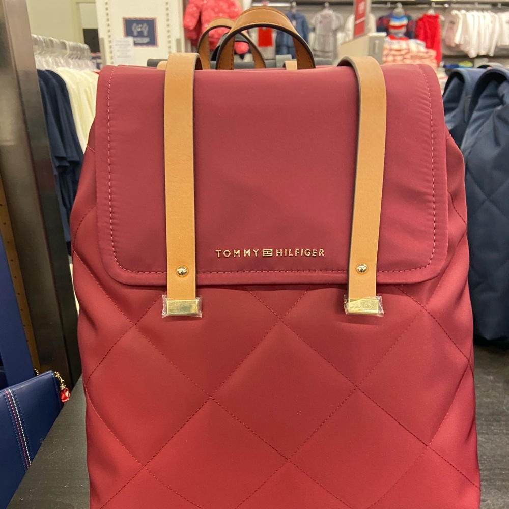 Tommy Hilfiger red bookbag